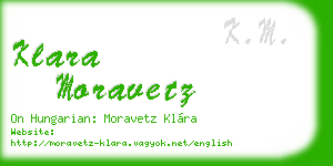 klara moravetz business card